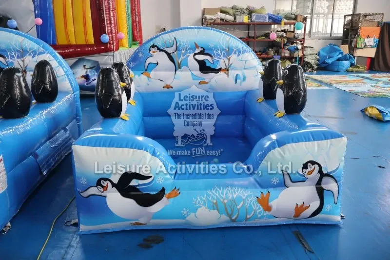 Inflatable Penguin Ball Pool With Air Jugglers Inflatable Penguin Ball Pool With Air Jugglers