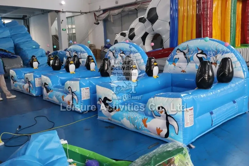 Inflatable Penguin Ball Pool With Air Jugglers Inflatable Penguin Ball Pool With Air Jugglers