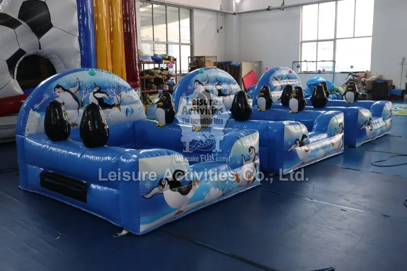 Inflatable Penguin Ball Pool With Air Jugglers Inflatable Penguin Ball Pool With Air Jugglers