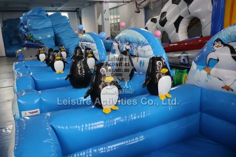 Inflatable Penguin Ball Pool With Air Jugglers Inflatable Penguin Ball Pool With Air Jugglers